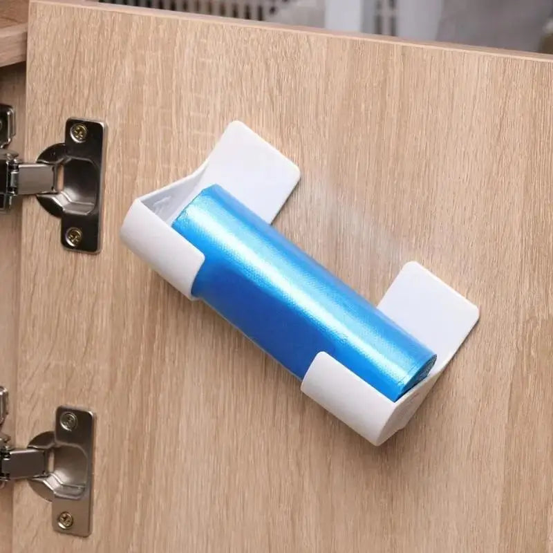 Wall Mounted Trash Bag Holder Storage Box Dispenser For Kitchen