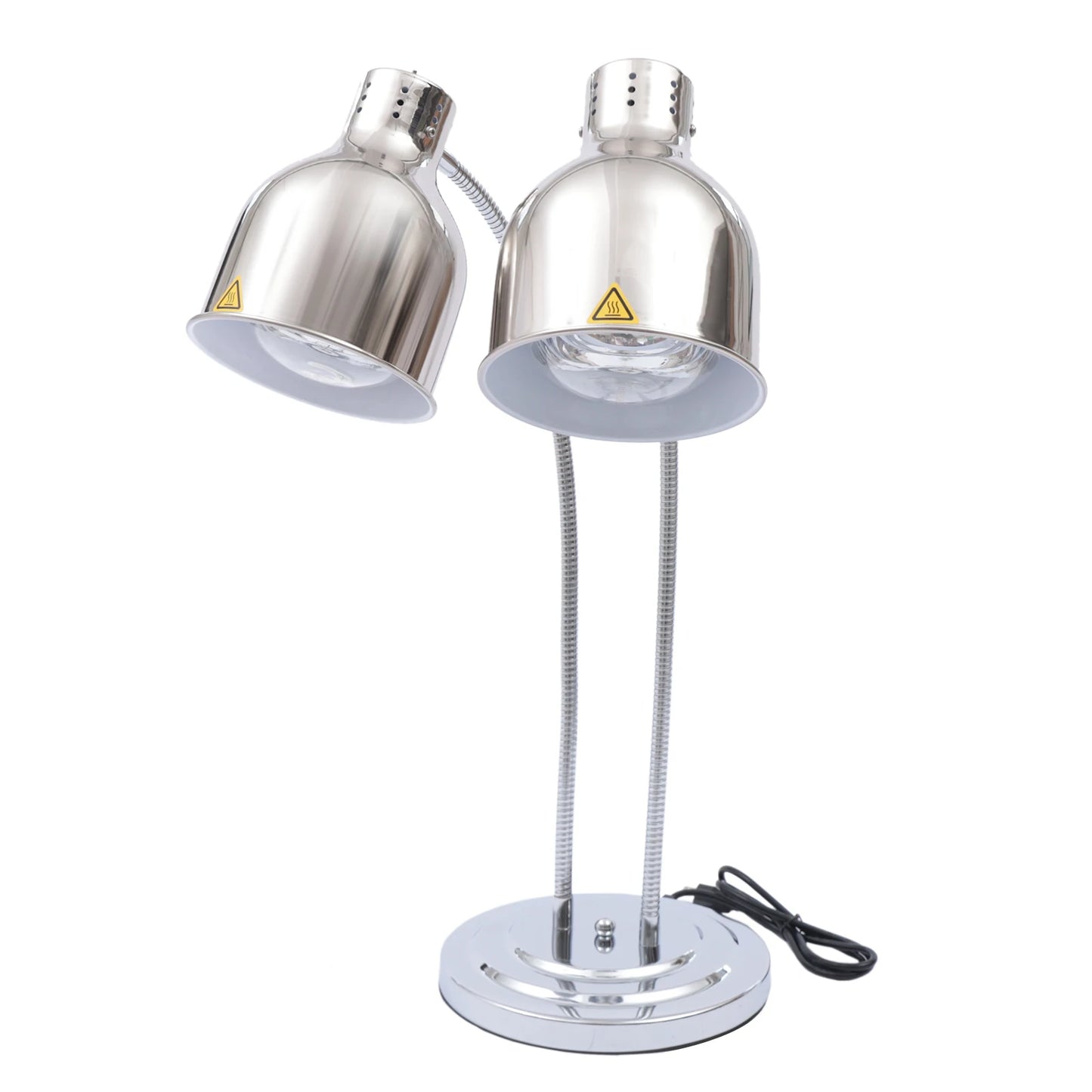 2 Light Food Heat Lamp Stainless Steel Warmer 110V 250W For Restaurant Buffet
