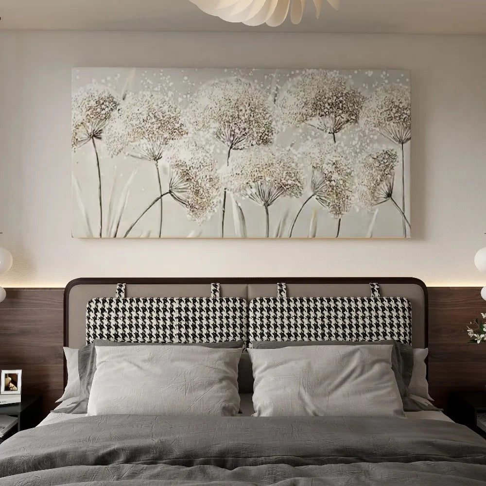 1 Nordic style 1.5 inch thick wood frame, canvas print dandelion canvas wall art, suitable for interior art decoration