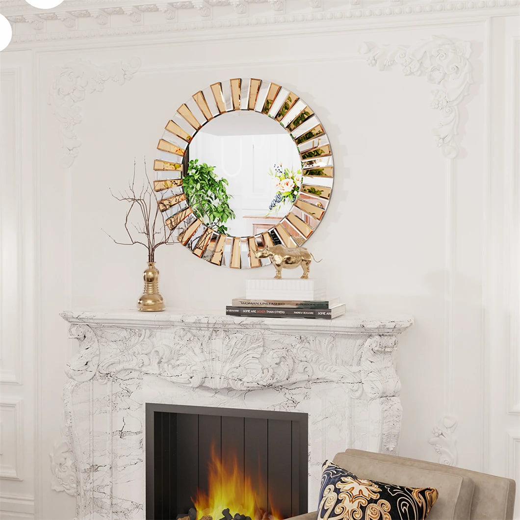 Oversized Round Wall Decor Mirror 60 Or 80 Cm For Entrance Hallway Bathroom