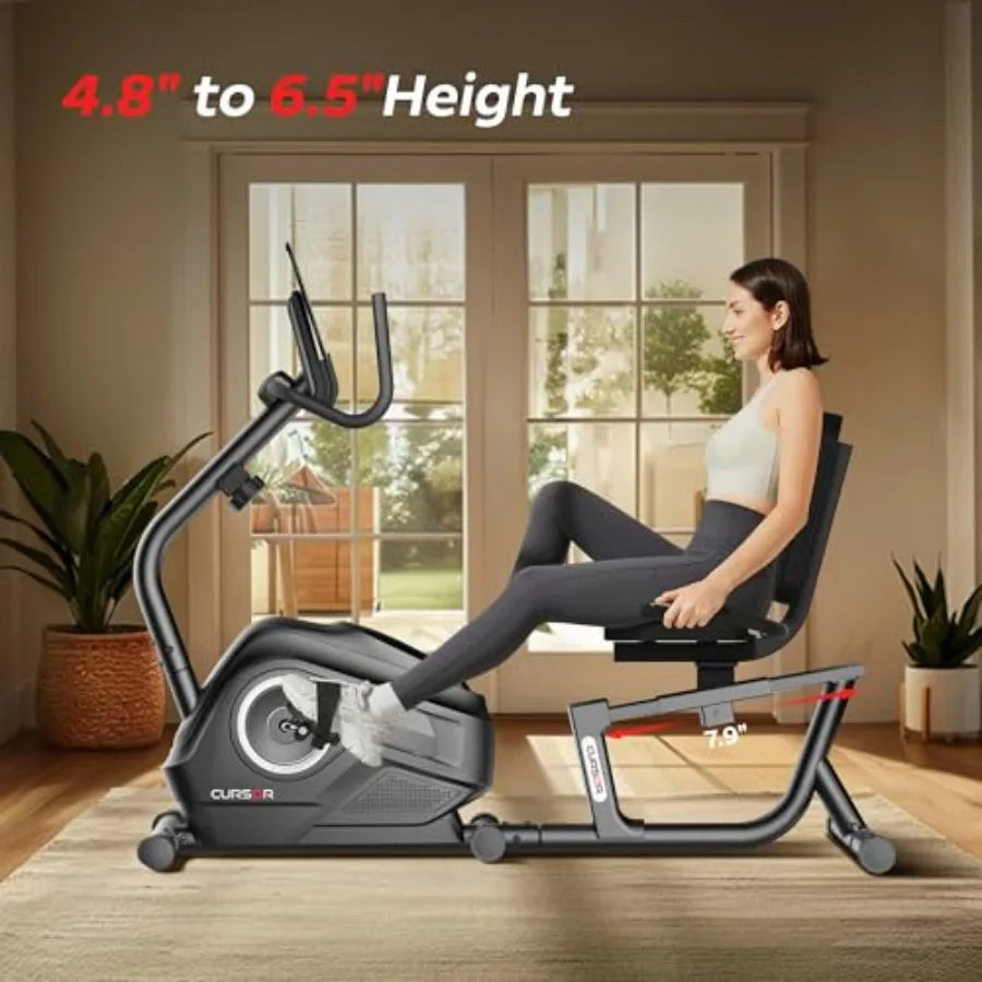 Recumbent Exercise Bike for Home Gym with 16 Level Magnetic Resistance