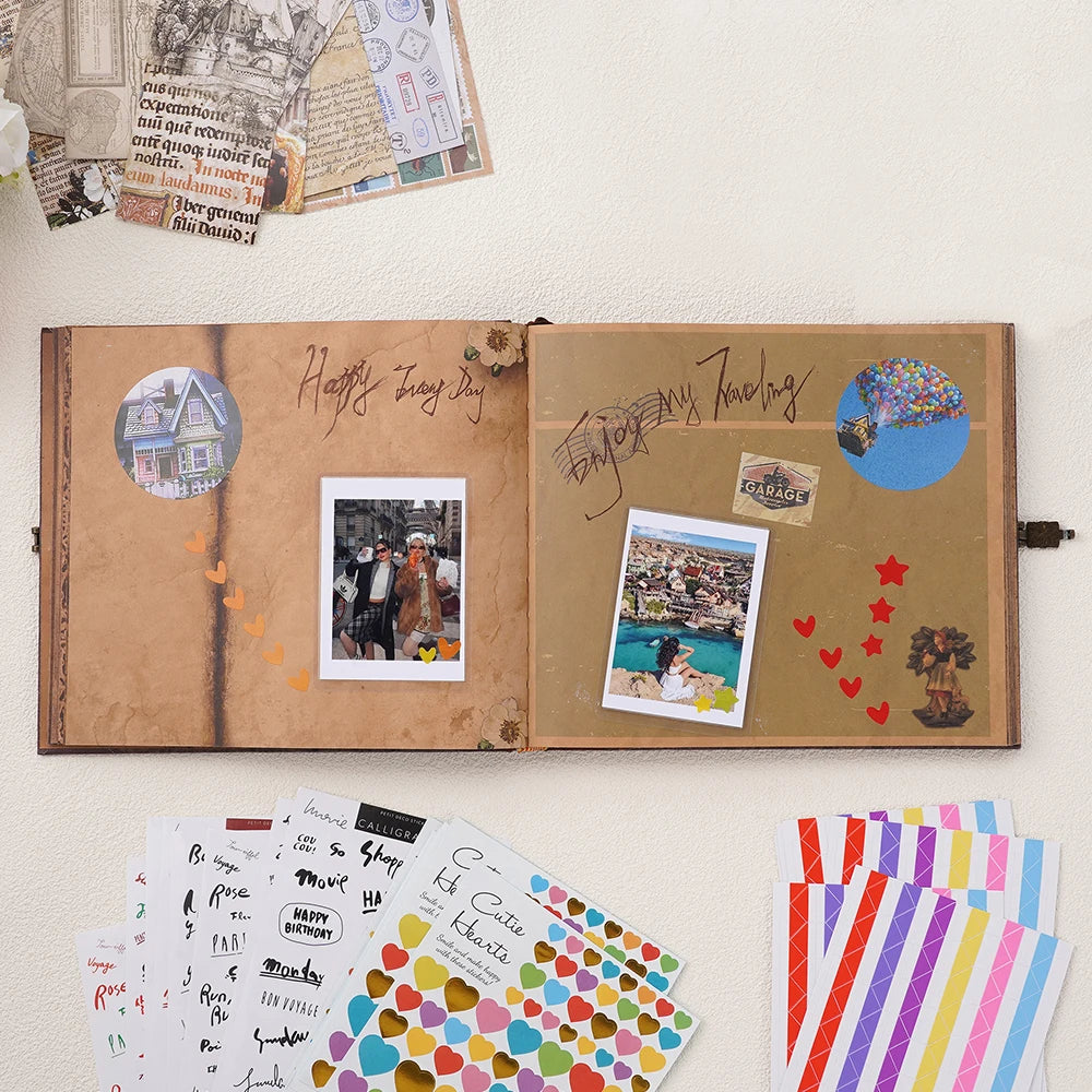 Our Adventure DIY Handmade Photo Album Scrapbook Retro Kraft 146 Pages Gift