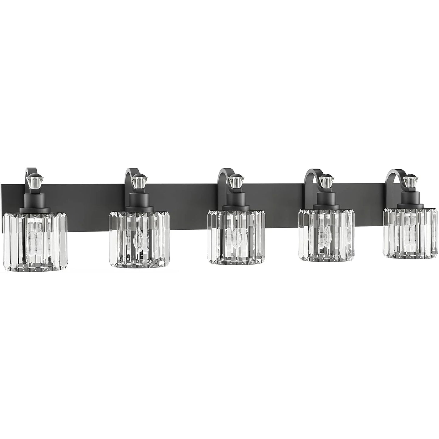 Black Crystal Bathroom Vanity Lights 3 4 5 6 Pack Modern Over Mirror