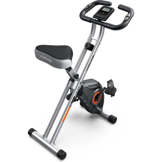 Foldable Exercise Bike For Home Gym Compact Stationary Cardio