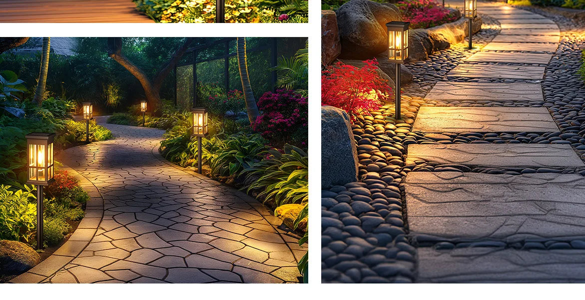 2 6 8 Pack Solar Pathway Lights Outdoor LED Path Lighting For Patio And Sidewalk