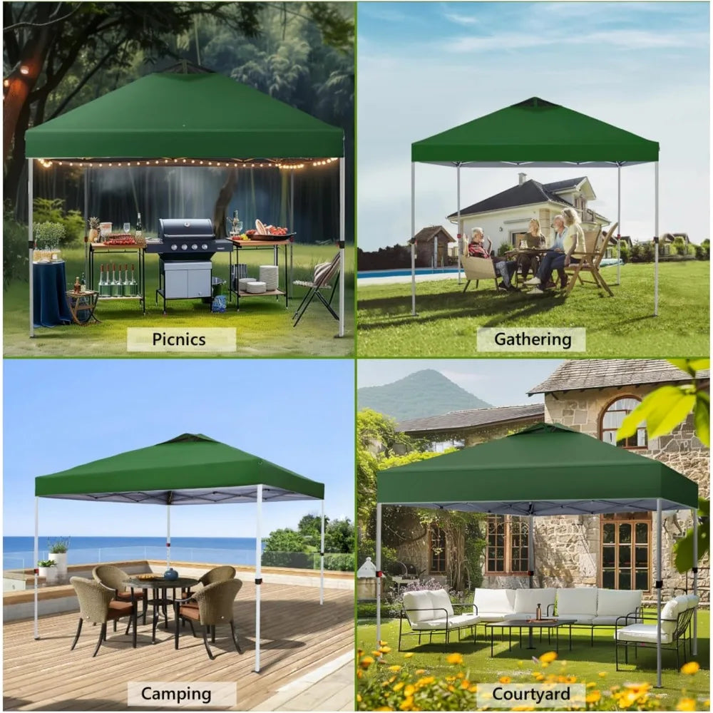 10x10 Pop Up Canopy Tent Waterproof Patio Shelter Sun Shade Screened Gazebo