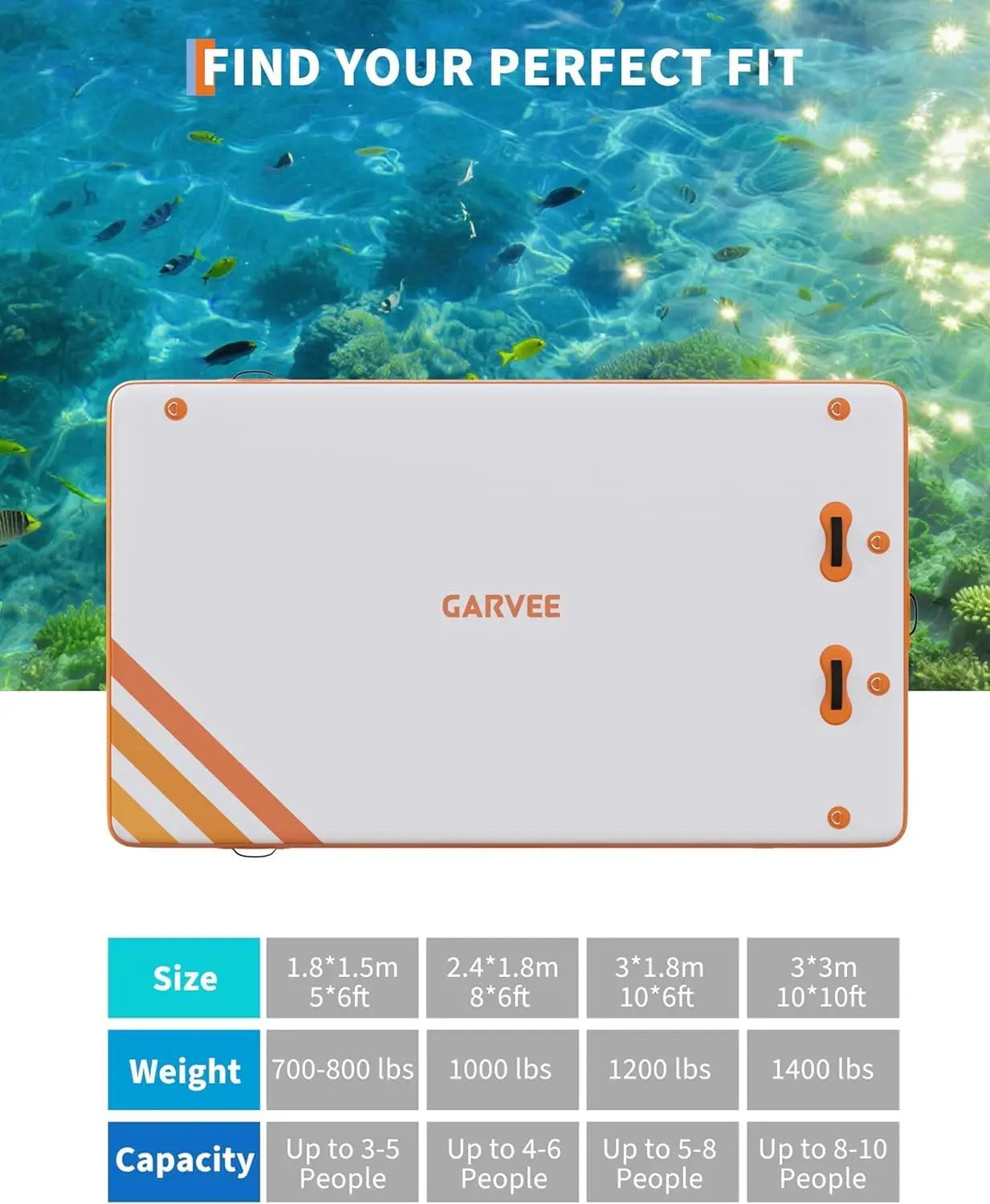 Inflatable Floating Dock Swim Platform for Lakes and Beaches Adults