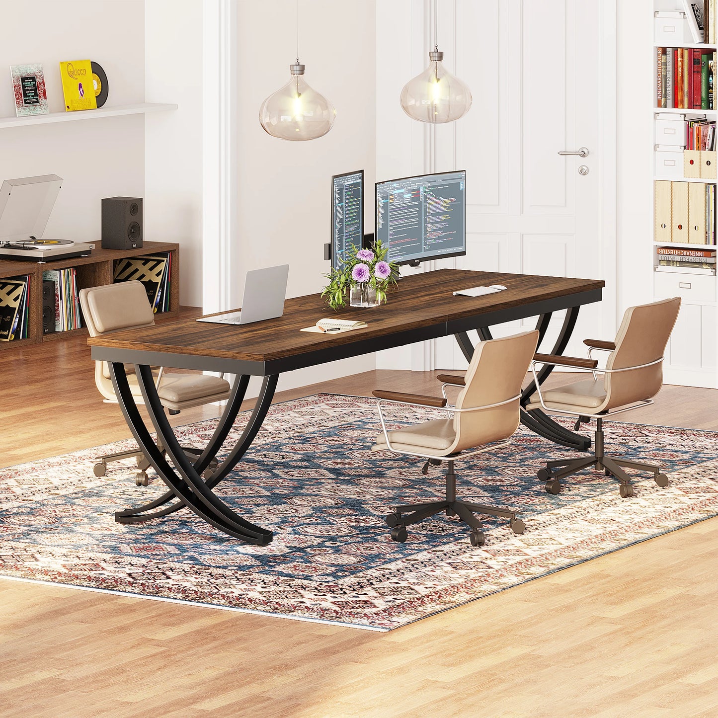 Tribesigns 78.7 Inch Double Computer Desk for Home Office 2 Person