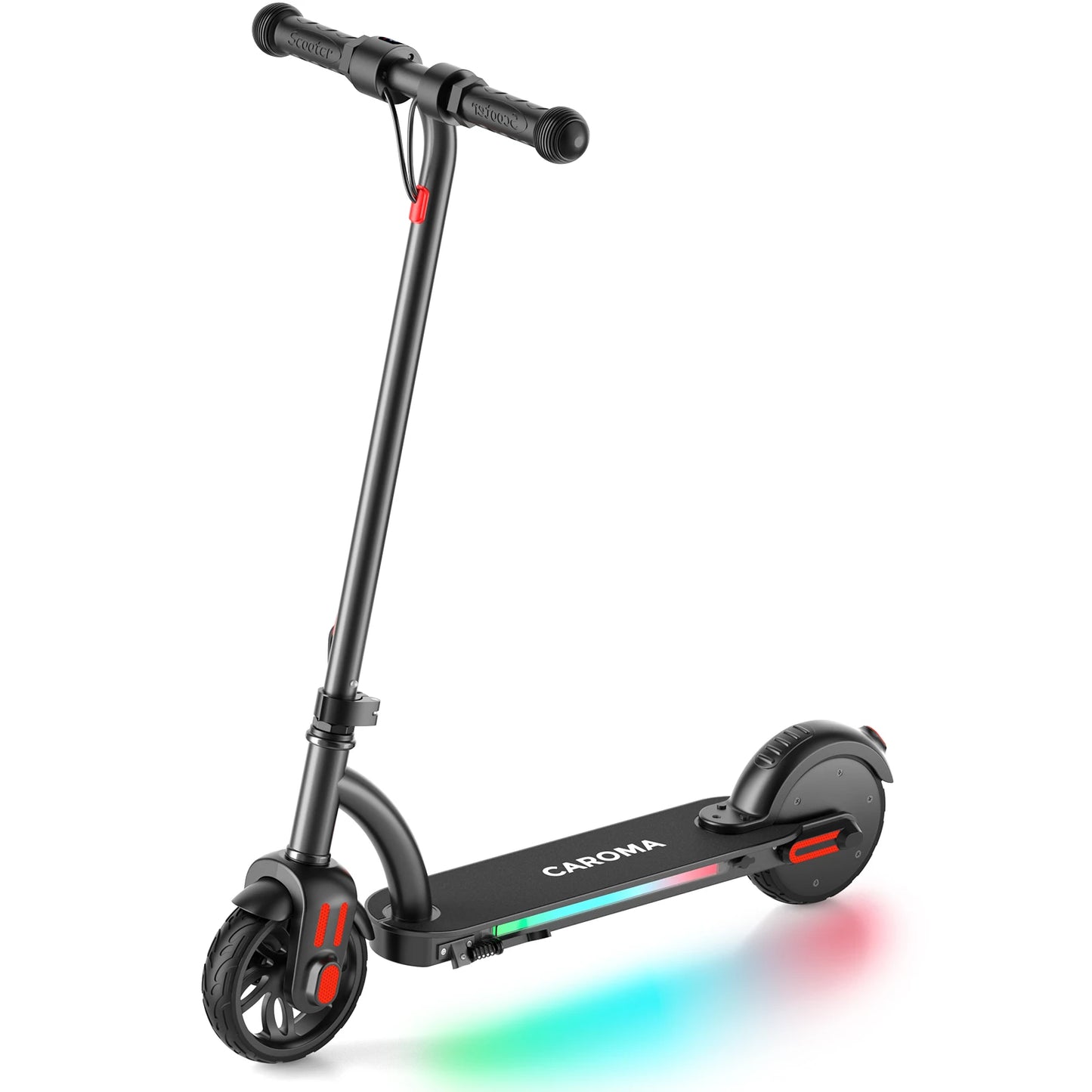 CAROMA Electric Scooter Kids Ages 6 To 12 3 Speeds 150W UL2272 Dual Braking