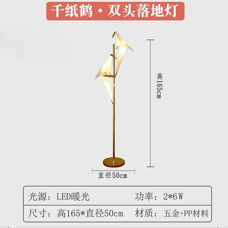 Creative LED Bird Floor Lamp Nordic Designer Standing Lamp For Bedroom Study
