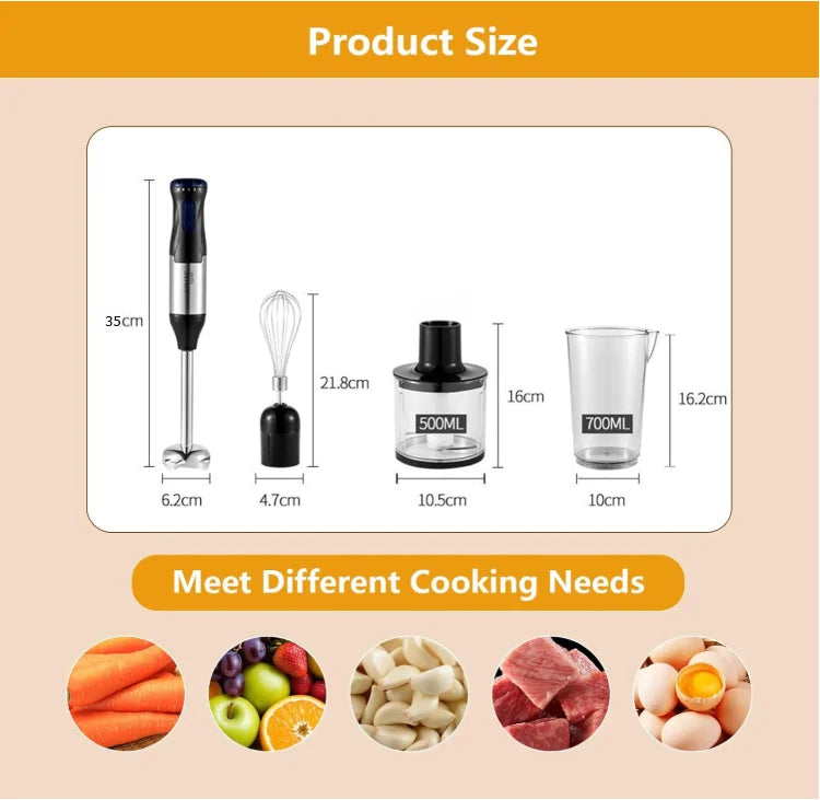 Electric Egg Beater 5 Speed Meat Grinder With Stainless Steel Blade