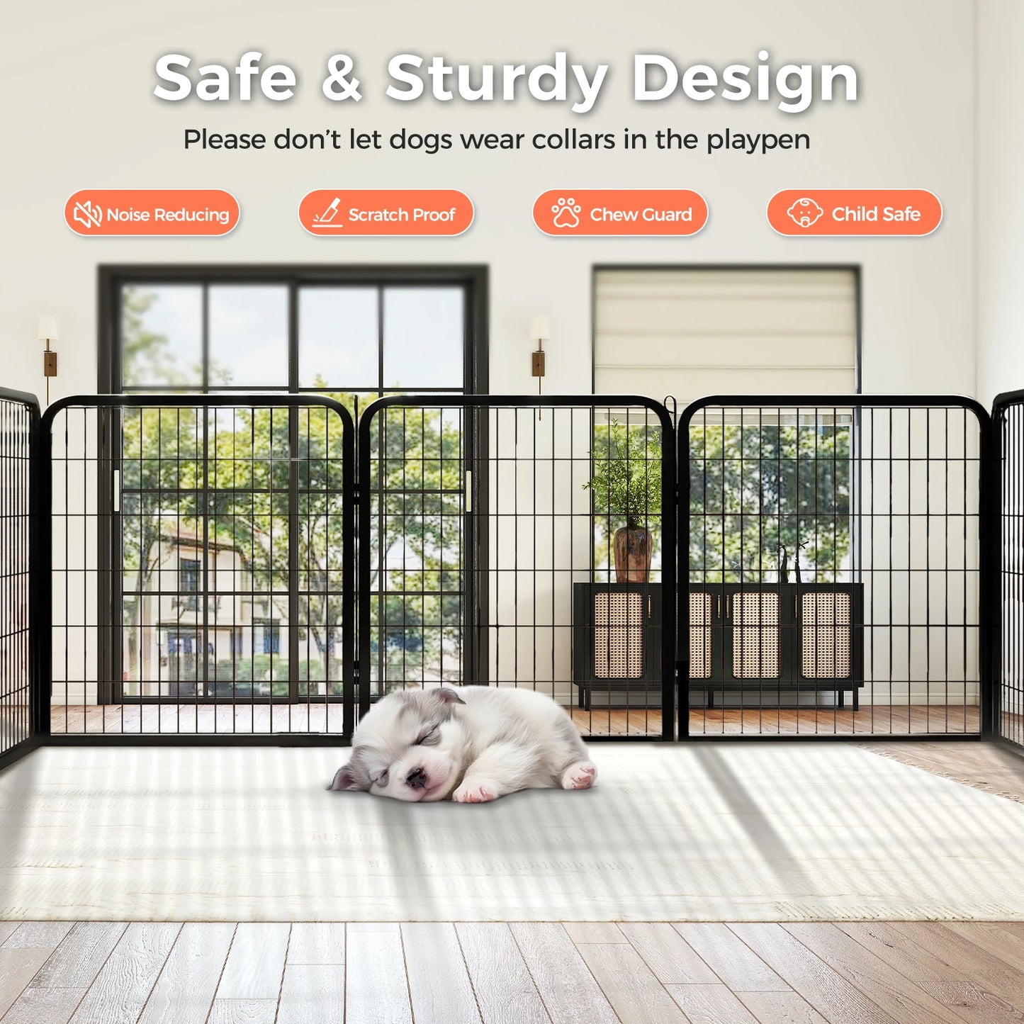 Heavy Duty Metal Puppy Playpen 24 32 40 Inch 8 Or 16 Panels Indoor Outdoor