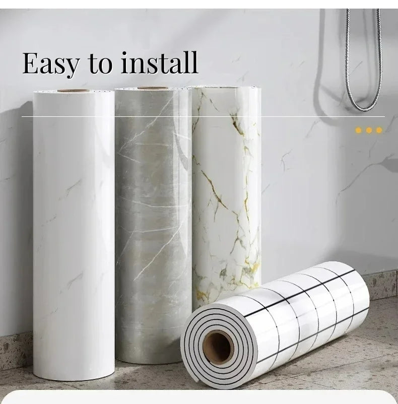 Marble Peel And Stick Wallpaper Self Adhesive Waterproof Tile Look Wall Decor