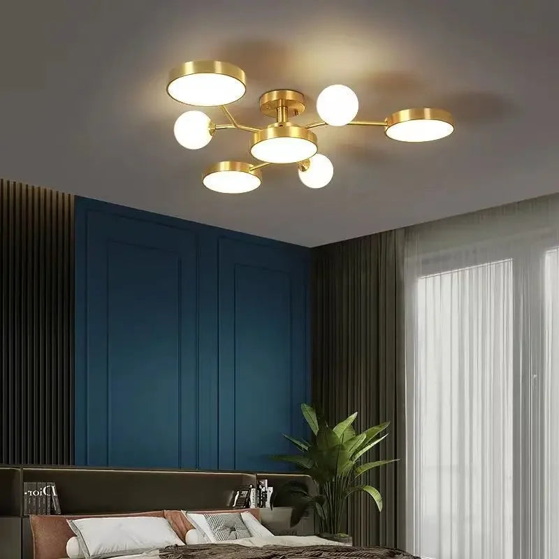 Nordic Glass Ball LED Ceiling Light Chandeliers For Living Room