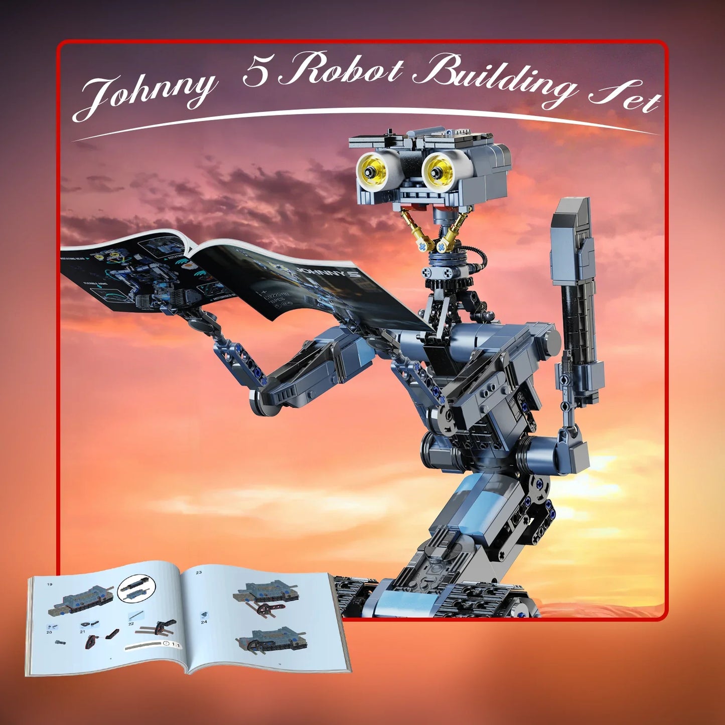 Johnnys 5 Robot Building Blocks Set Military Robot Model Toys For Kids Gifts