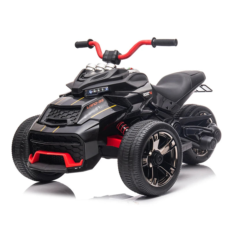 12V Kids ATV Ride On Three Wheel Electric Toy For 3 To 8 Years Lights Music