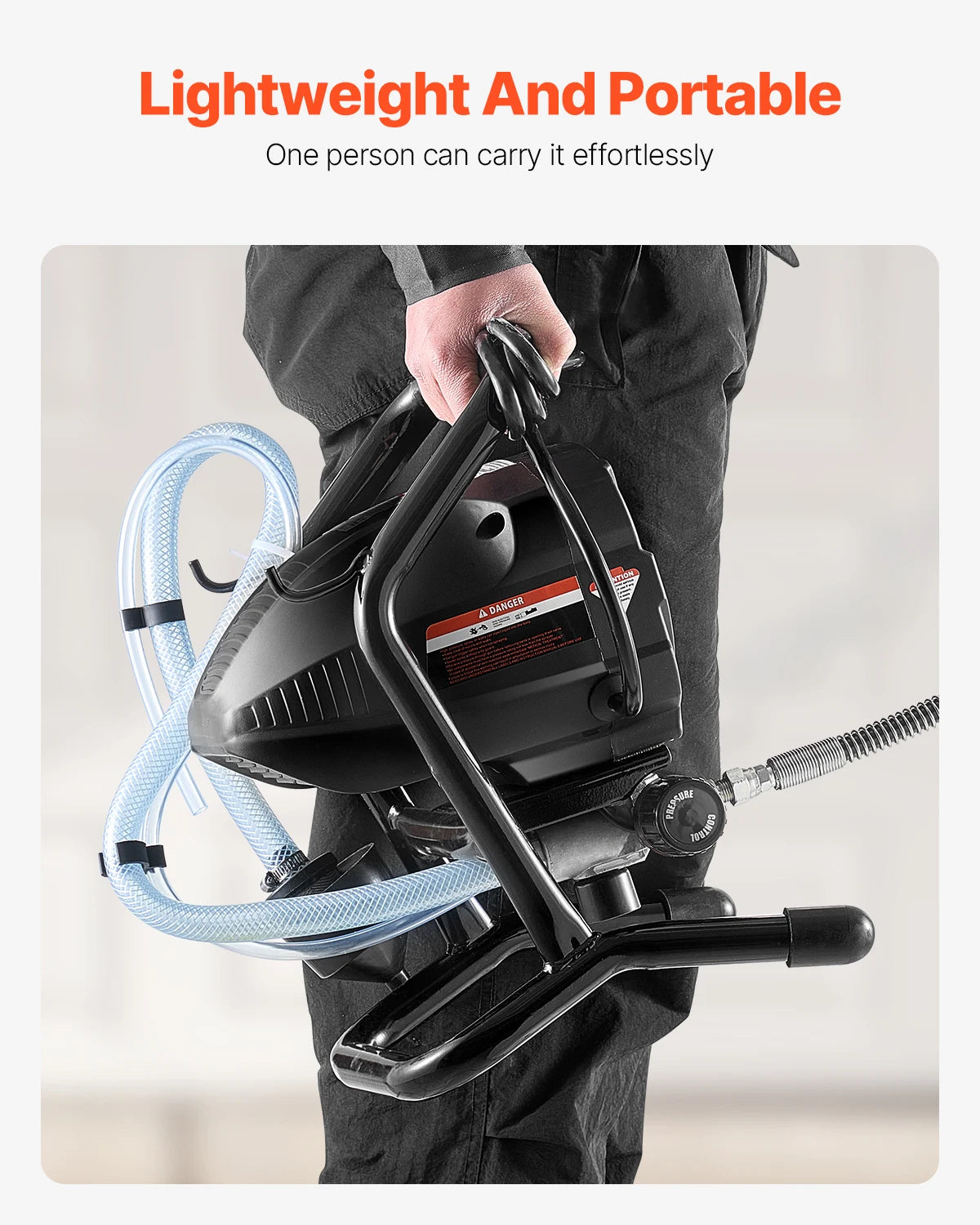 SucceBuy Stand Airless Paint Sprayer 650W 3000 PSI Electric Extension Rod