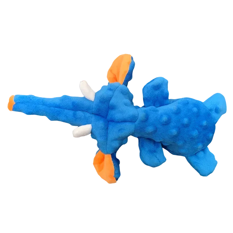 Dark Blue Elephant Squeaky Dog Toy Stuffingless Indestructible Chew Interactive