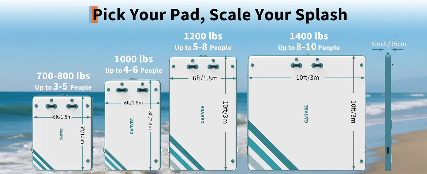 Inflatable Floating Dock Swim Platform for Lakes and Beaches Adults