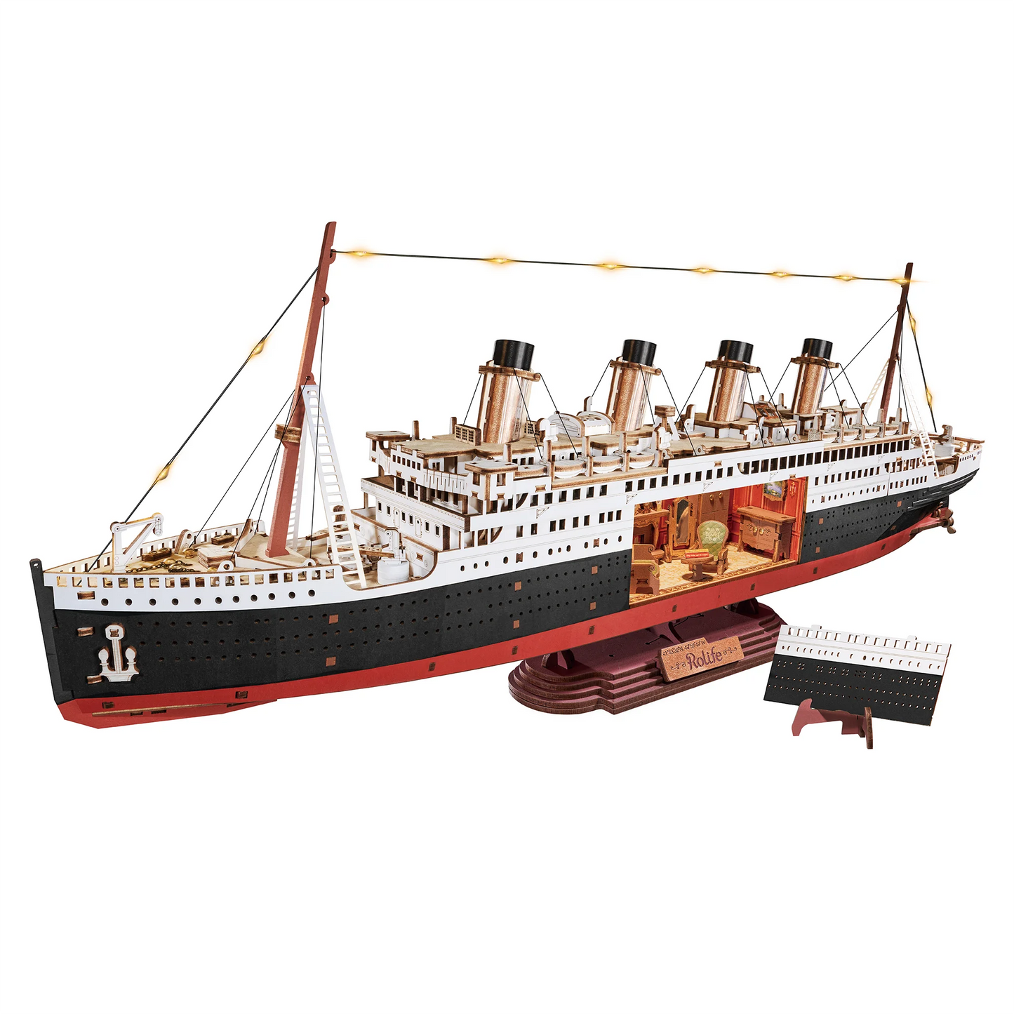 Robotime Rolife Classic Luxury Cruise Ship 3D Puzzle With LED Lights