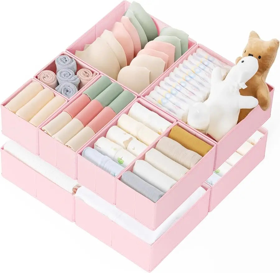 10 Pack Drawer Organizers For Dresser Baby Clothes Underwear And Socks Foldable