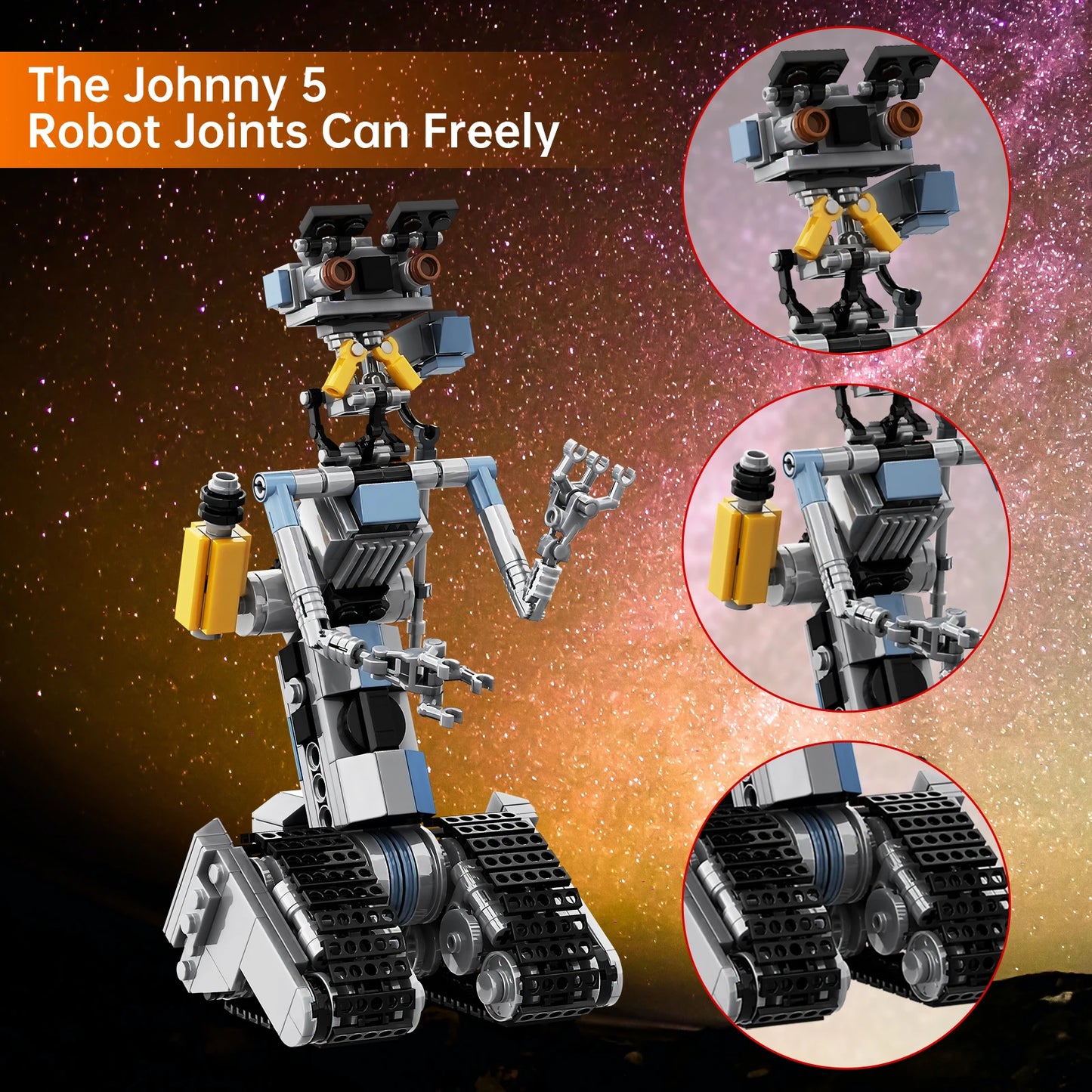 Johnnys 5 Robot Building Blocks Set Military Robot Model Toys For Kids Gifts