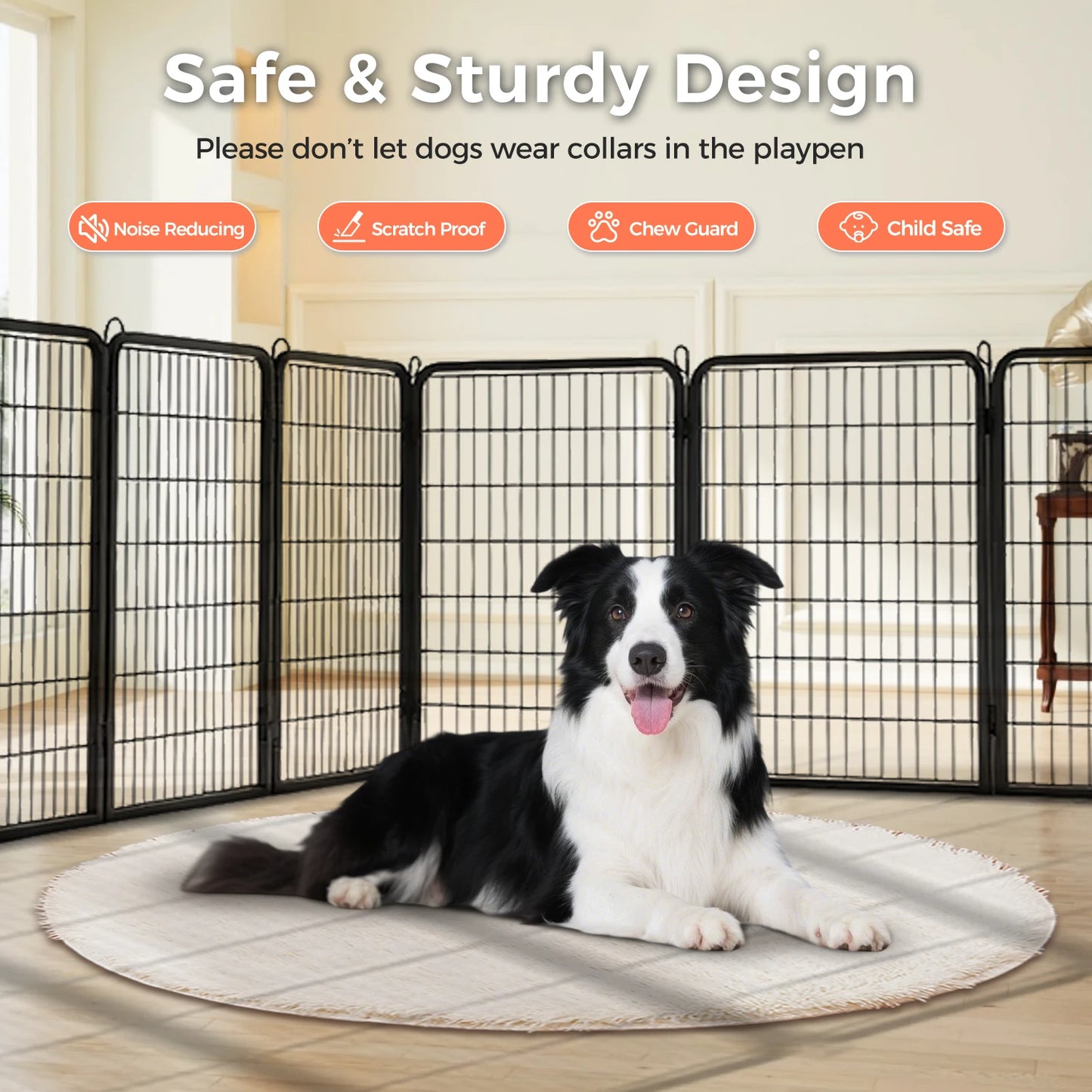 Heavy Duty Metal Puppy Playpen 24 32 40 Inch 8 Or 16 Panels Indoor Outdoor