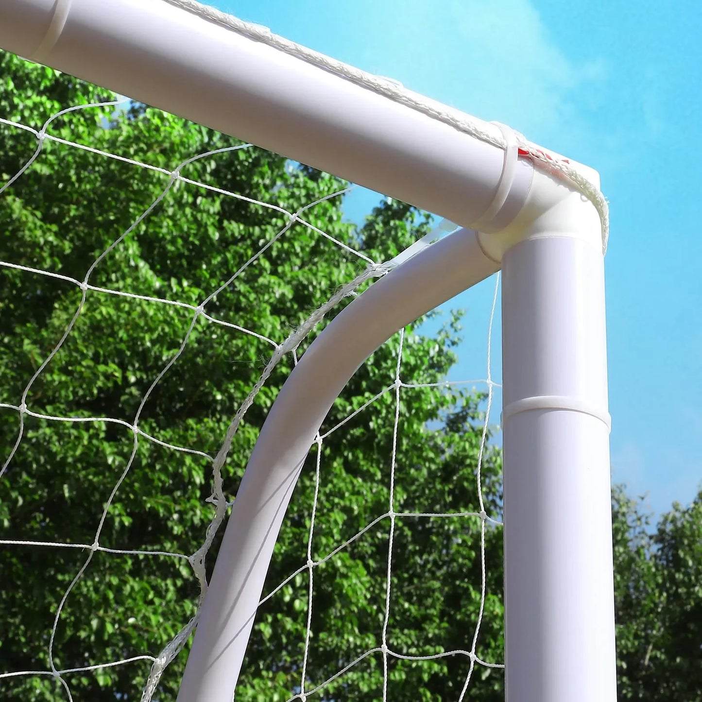 Portable 8x6ft Soccer Goal Set With Ground Stakes Net Included For Backyard Use