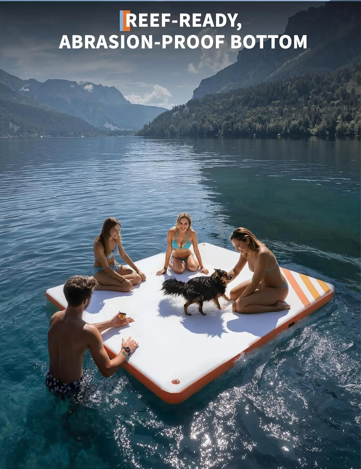 Inflatable Floating Dock Swim Platform for Lakes and Beaches Adults