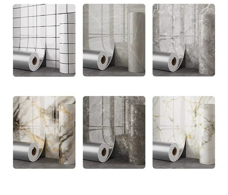 Marble Peel And Stick Wallpaper Self Adhesive Waterproof Tile Look Wall Decor