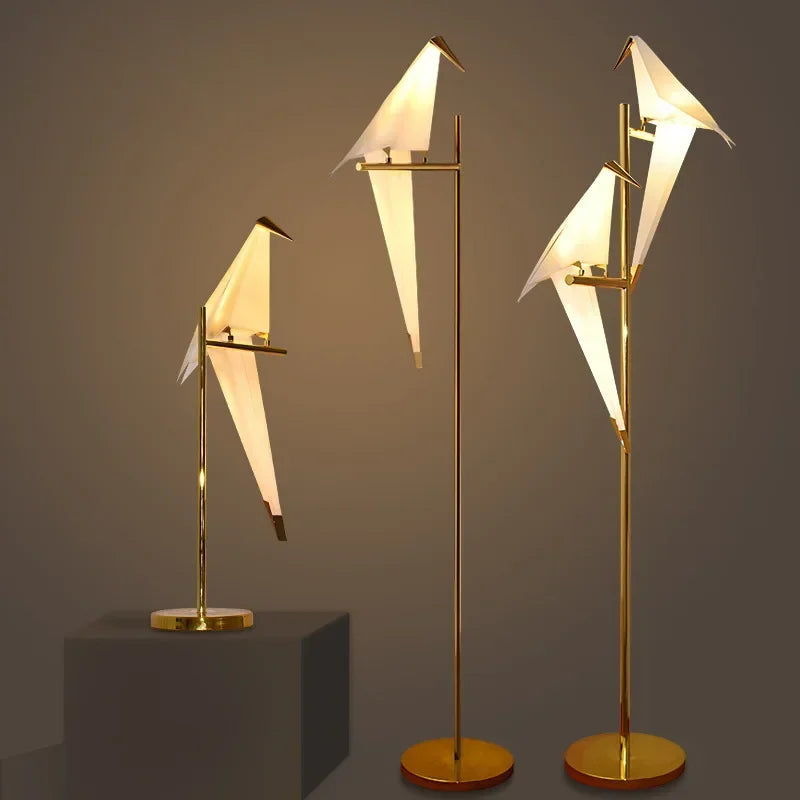 Nordic LED Bird Floor Lamp Rotatable Standing Lamp For Bedroom Living Room