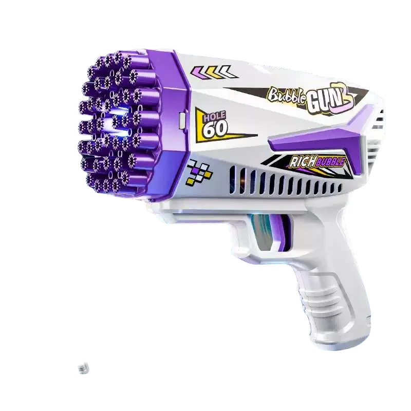 Rechargeable Bubble Gun With Large Capacity And Colored Lights Indoor Outdoor