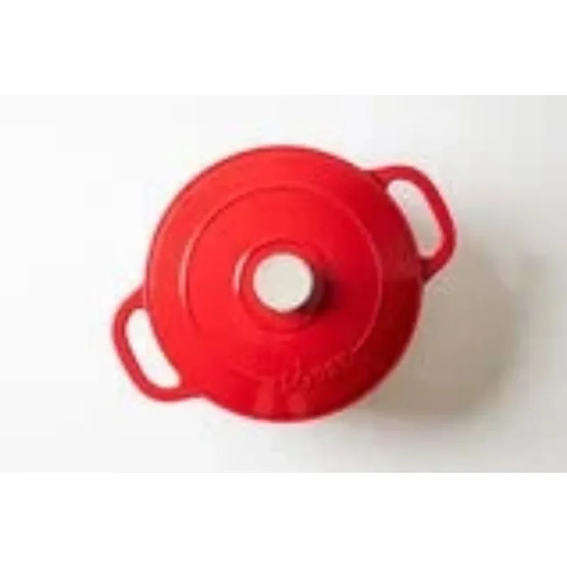 Lodge 5.5 Qt Red Enameled Cast Iron Dutch Oven Nonstick Cookware