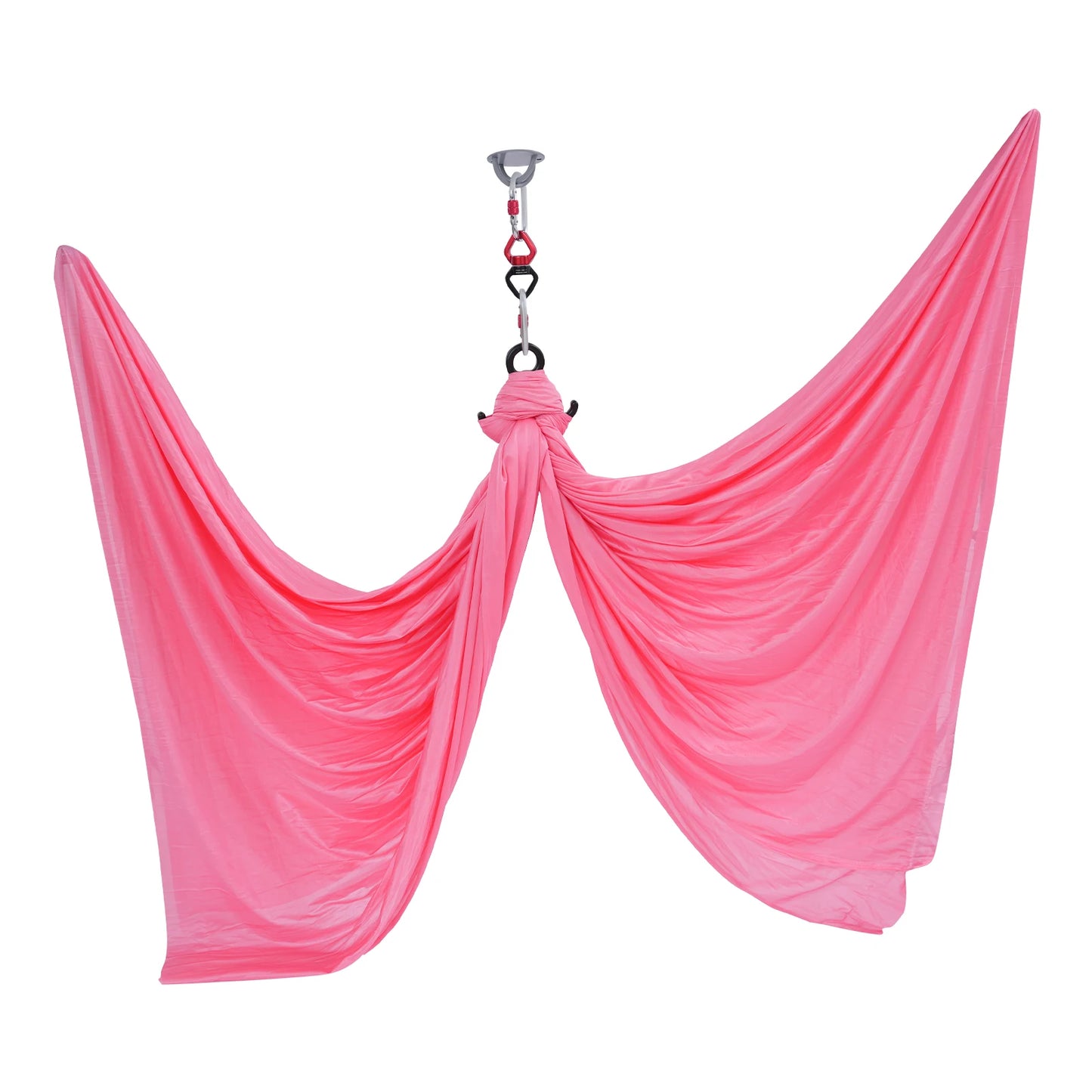 Yoga Hammock Aerial Silks Pink With Carabiners 1102 Lbs Load Capacity Home Use