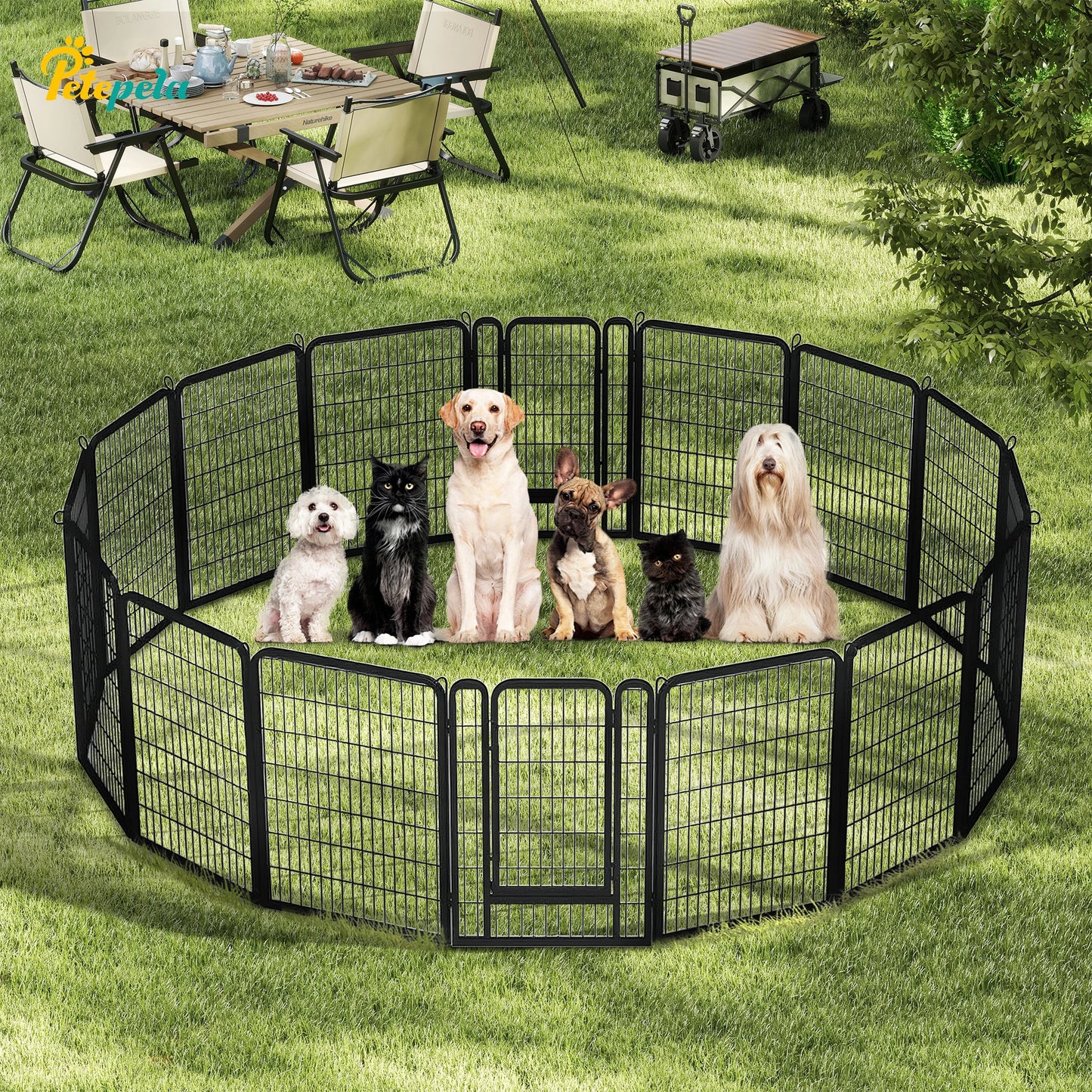 Heavy Duty Metal Puppy Playpen 24 32 40 Inch 8 Or 16 Panels Indoor Outdoor