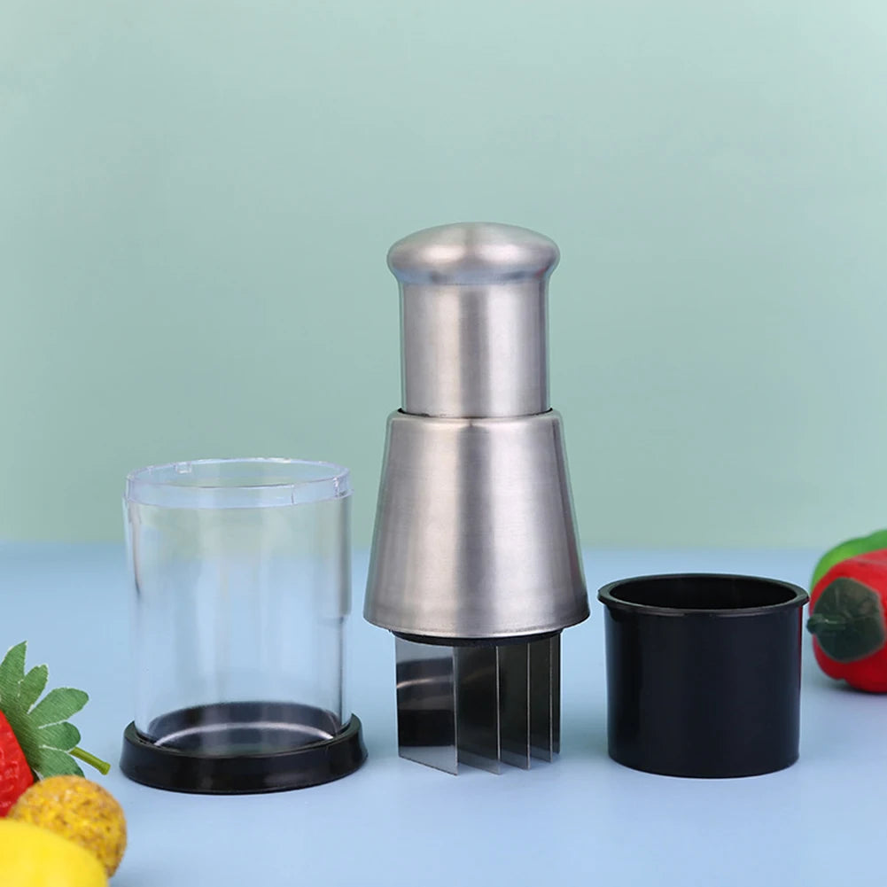 Stainless Steel Manual Hand Chopper For Garlic And Vegetables