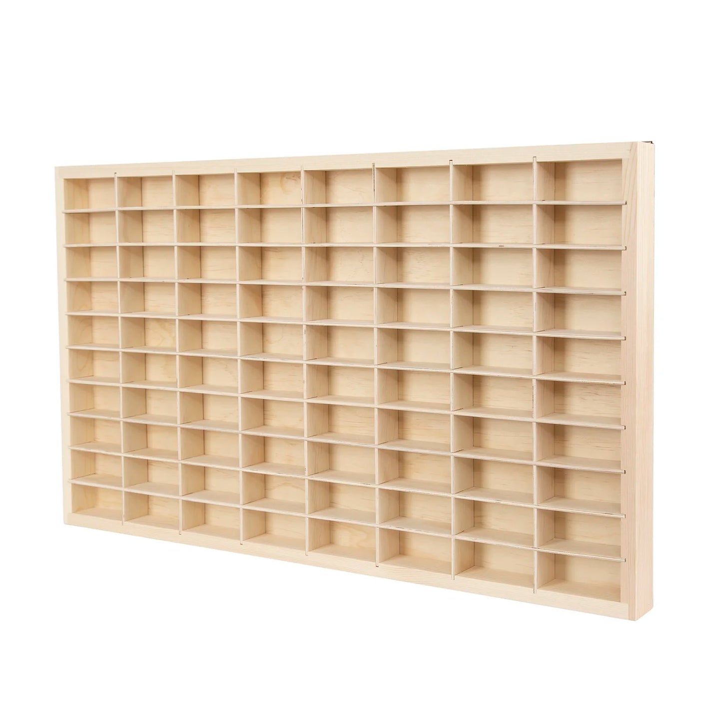 80 Grids Wood Display Shelf For Hot Wheels Diecast Cars One Sixty Fourth Scale