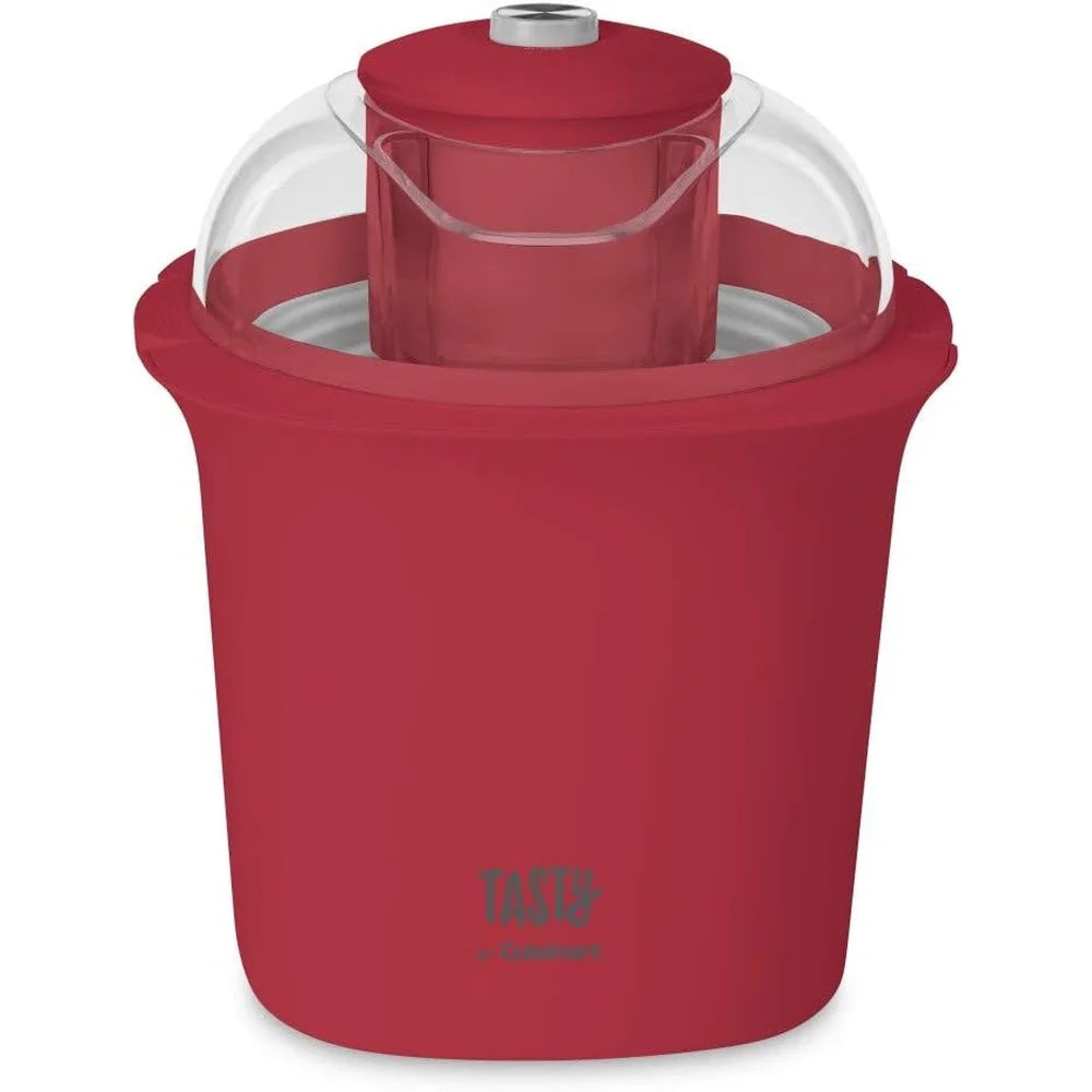 Automatic Ice Cream Maker 1.5 Quart Fully Automatic Frozen Yogurt Machine Red