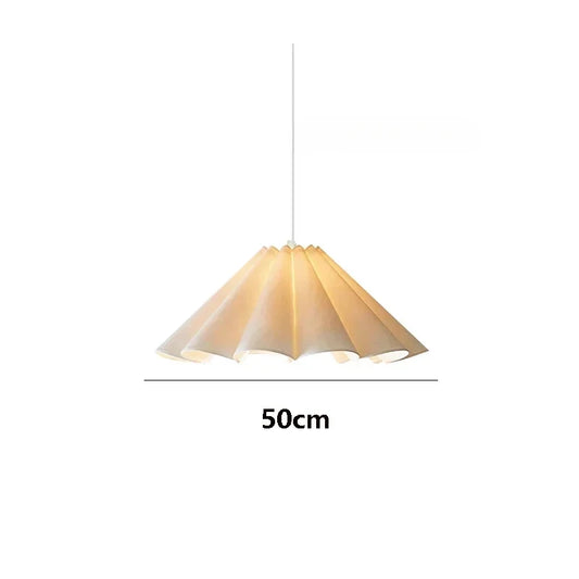 Lower Petals Cream LED Pendant Light Living Room Bedroom Dining Chandelier