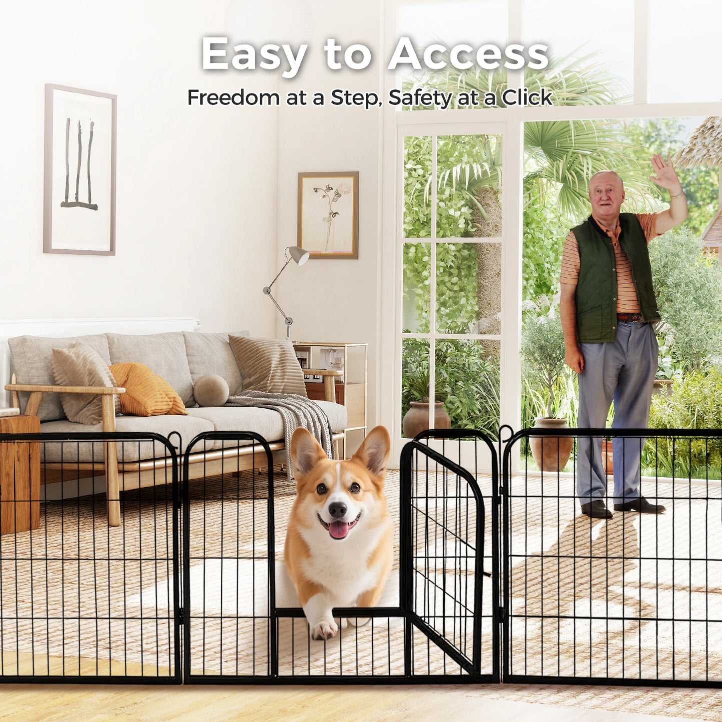 Heavy Duty Metal Puppy Playpen 24 32 40 Inch 8 Or 16 Panels Indoor Outdoor