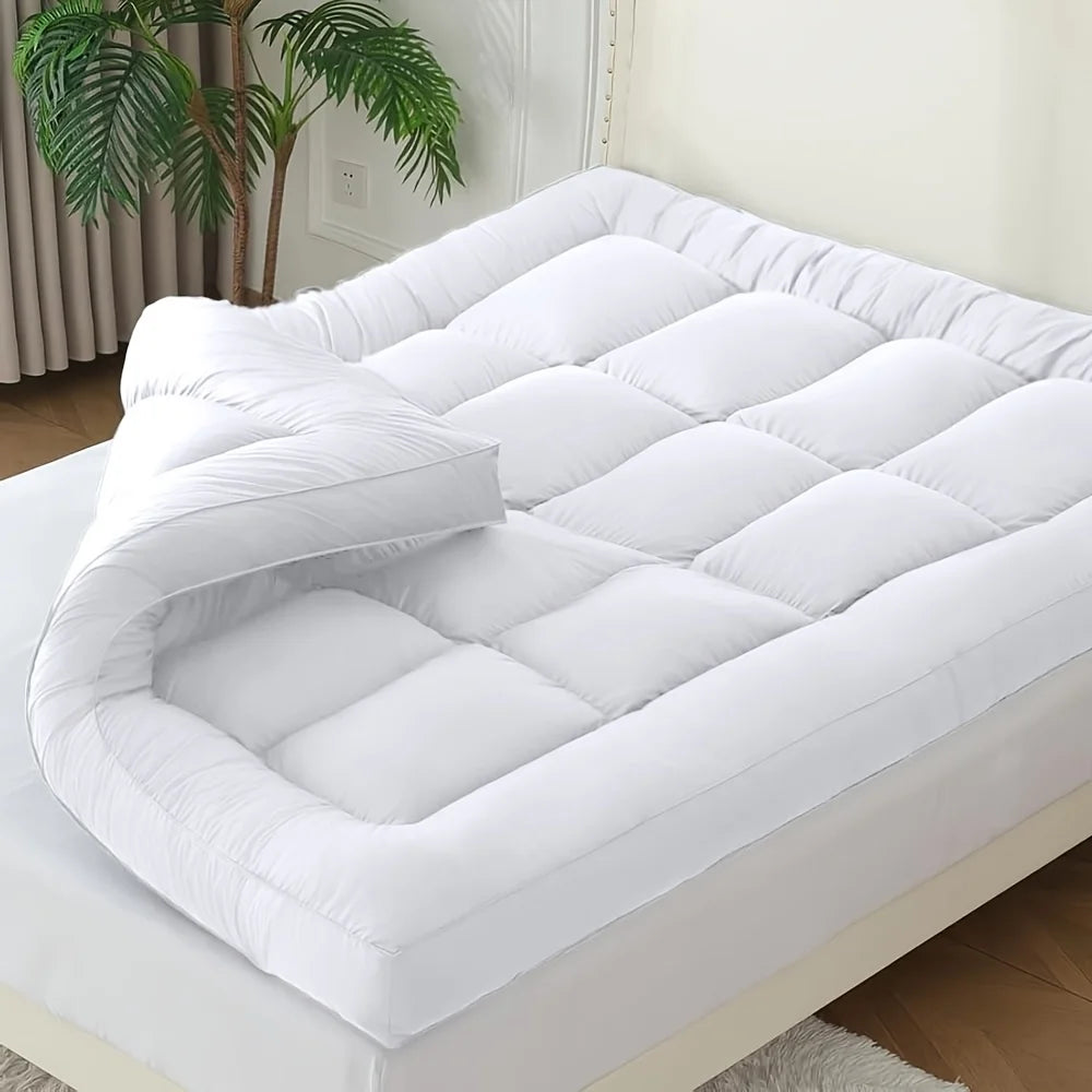 1000gsm Mattress Topper, Extra Thick Pillowtop, Cooling and Plush Mattress Pad Cover Cotton Top Bed Topper Protector with 8-21in