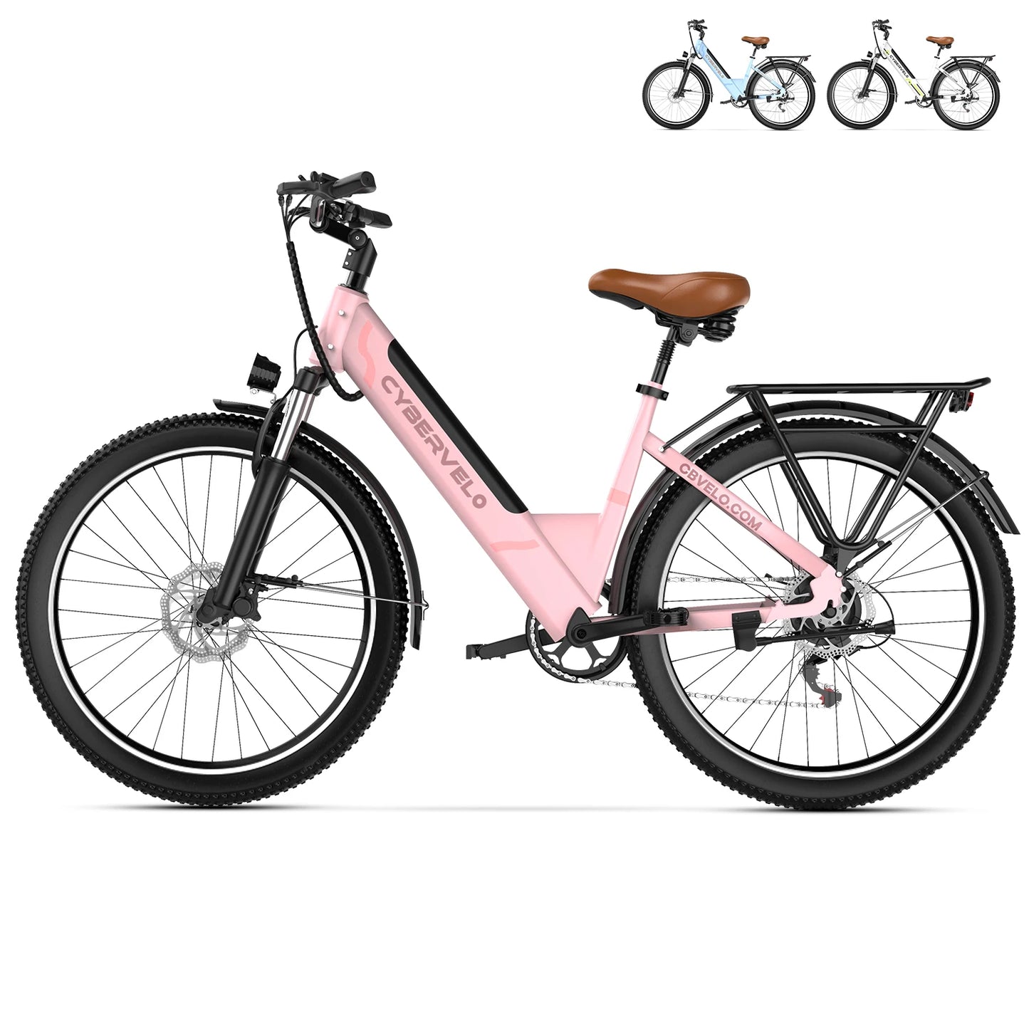 Cybervelo EK7/EK2 26" Electric Bike with 7-Speed,1000 Peak E-Bike for Adults,80 Miles Removable Battery,one year warrenty
