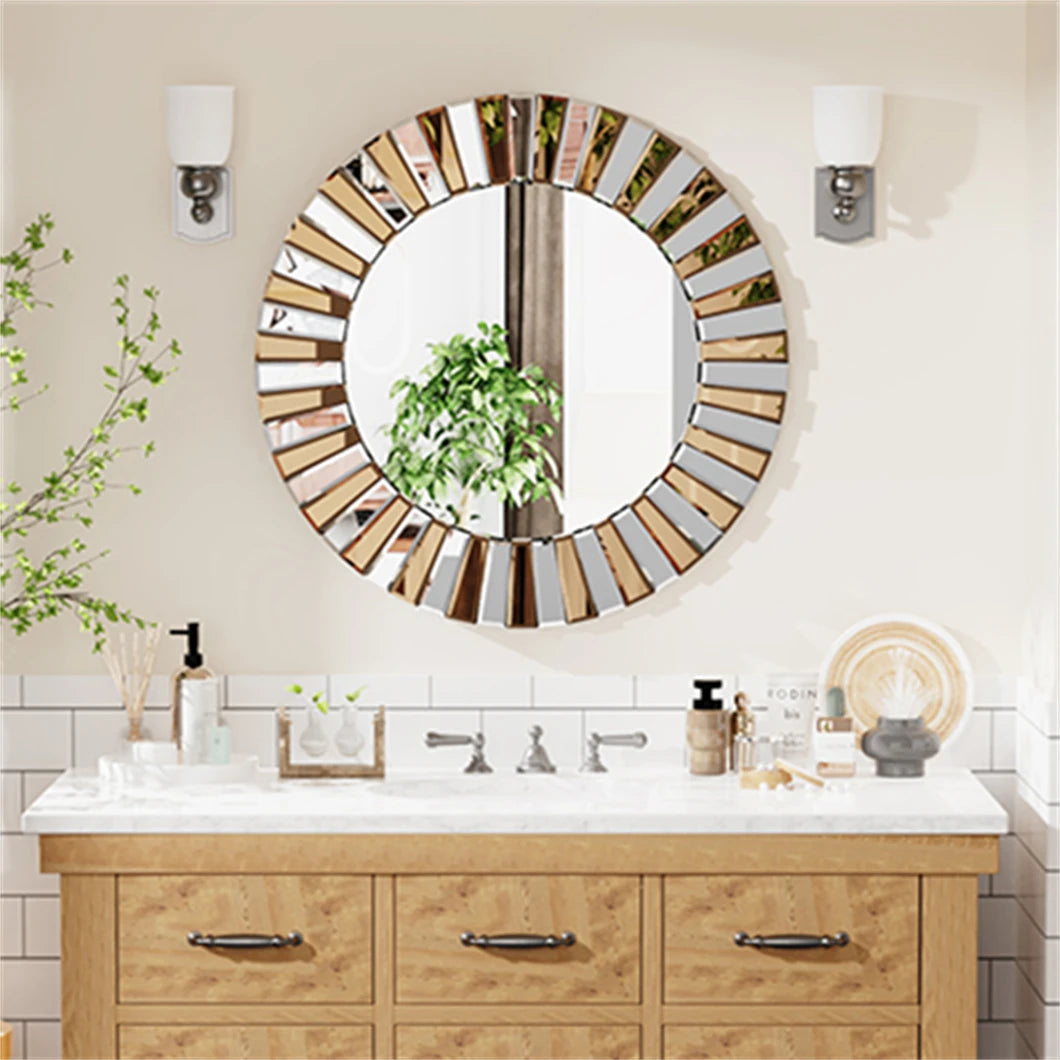 Oversized Round Wall Decor Mirror 60 Or 80 Cm For Entrance Hallway Bathroom
