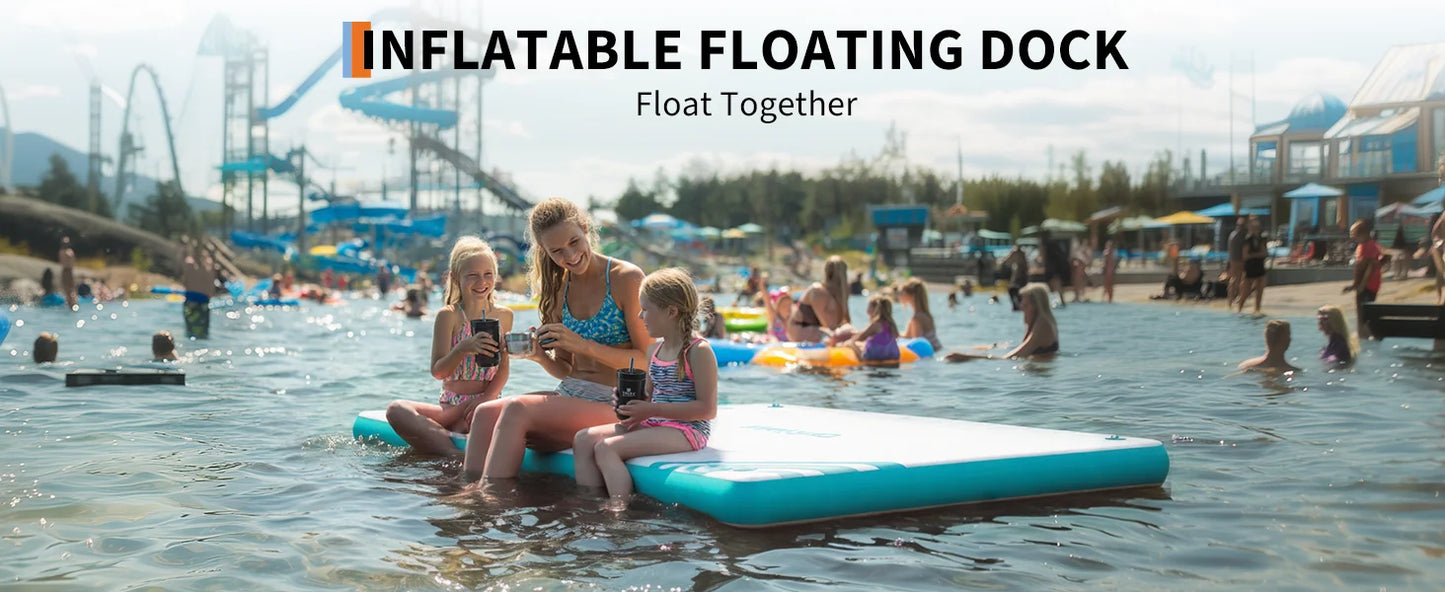 Inflatable Floating Dock Swim Platform for Lakes and Beaches Adults