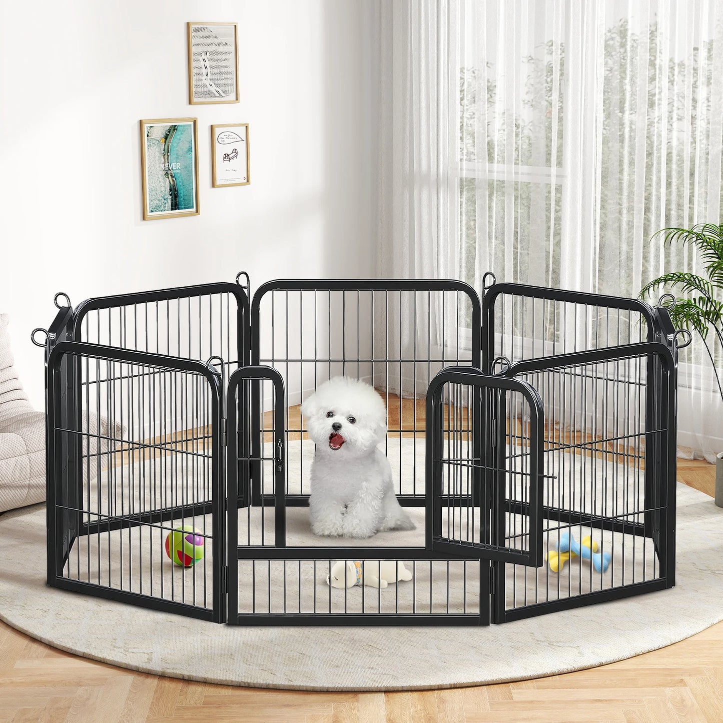 Heavy Duty Metal Puppy Playpen 24 32 40 Inch 8 Or 16 Panels Indoor Outdoor