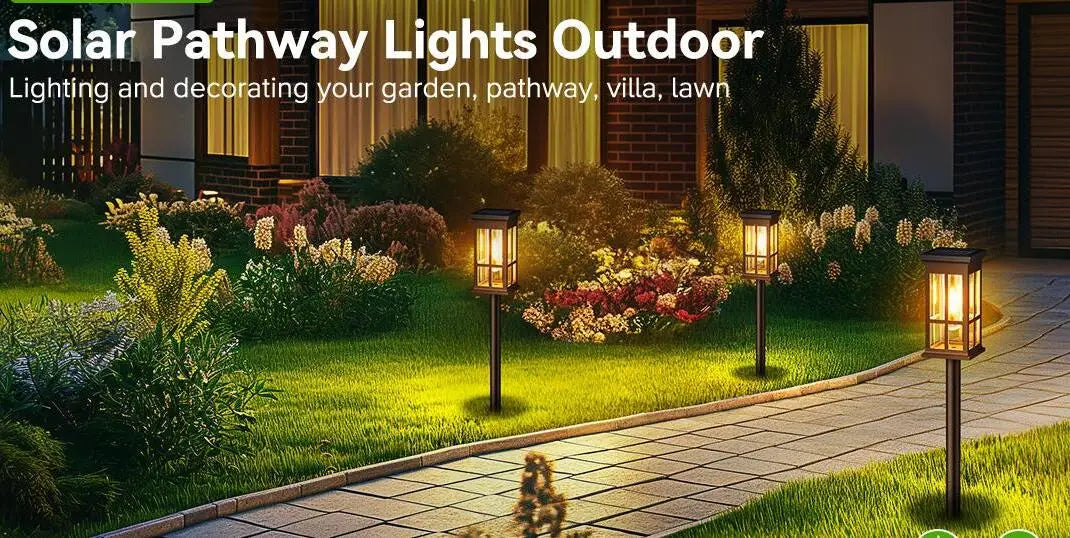 2 6 8 Pack Solar Pathway Lights Outdoor LED Path Lighting For Patio And Sidewalk