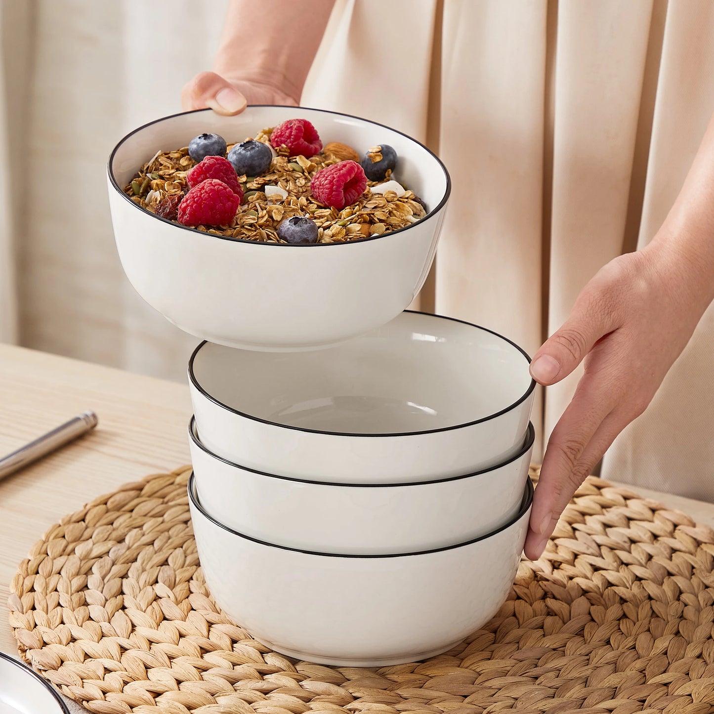 Malacasa 12 16 18 24 Piece Porcelain Dinnerware Set With Plates And Bowls