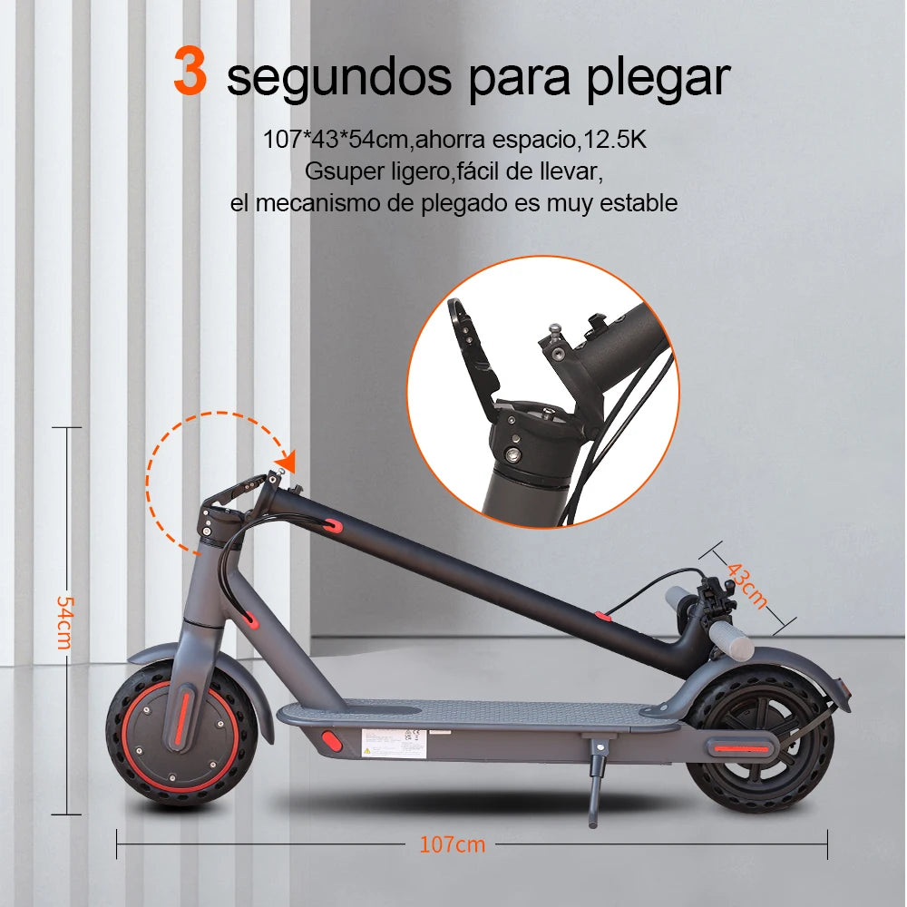 Ladped 350W Folding Electric Scooter 19MPH Waterproof Shock Absorbing 8.5 Tires