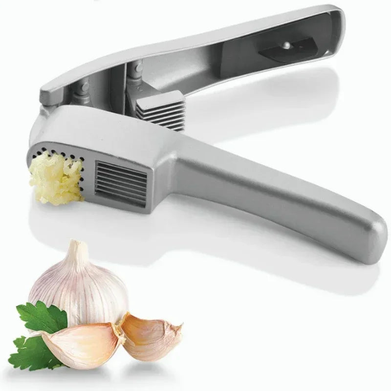 2 In 1 Multifunctional Garlic Press And Slicer Zinc Alloy Manual Kitchen Gadget