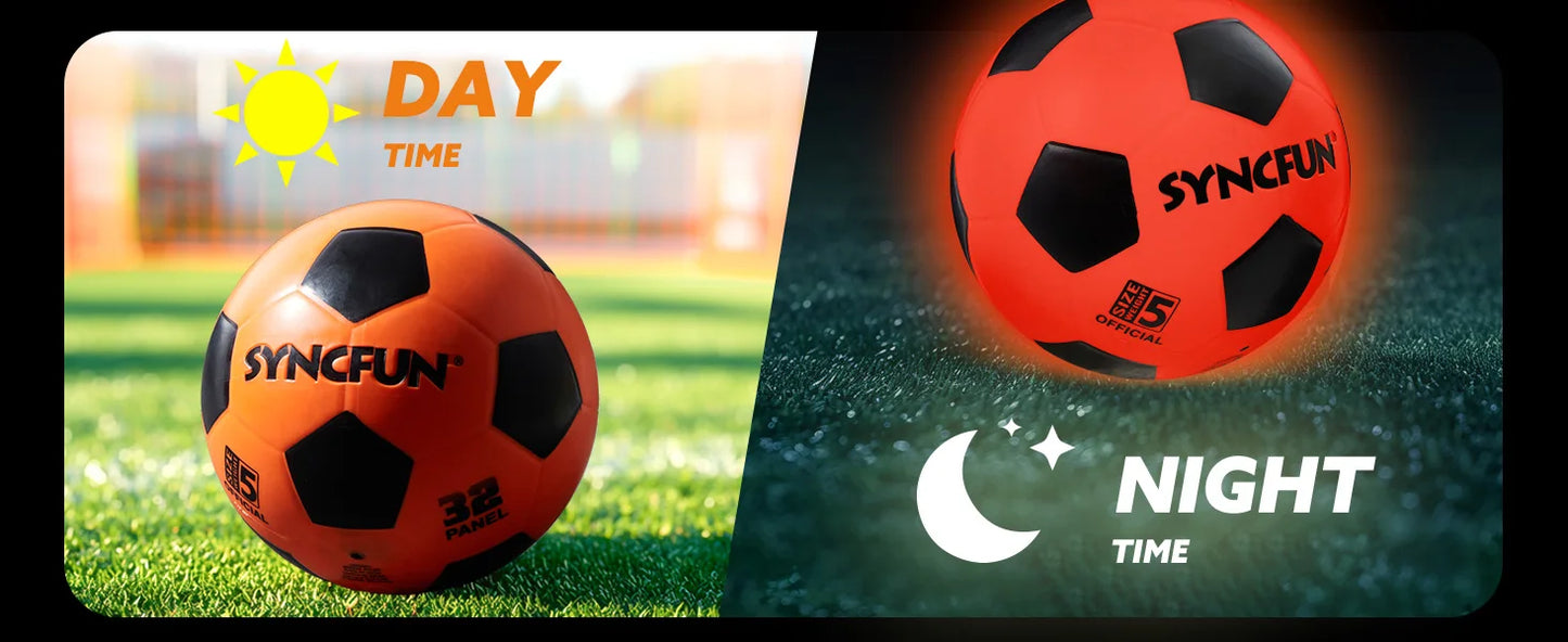 Joyfy Glow In The Dark Soccer Ball Light Up Night Play For Teen Boys Gifts